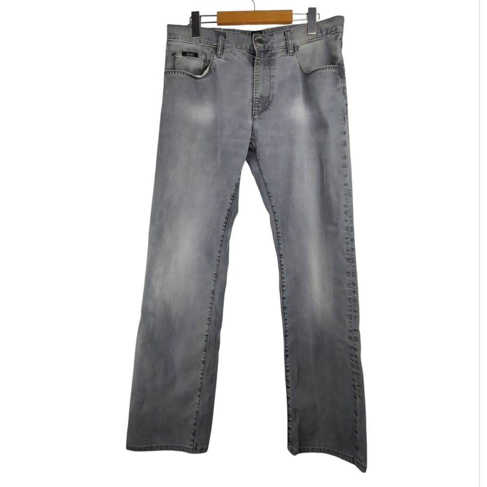 BOSS Hugo Boss Men’s Gray Regular Fit Stretch Stonewashed Jeans | Waist 16.5"